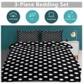 thumbnail image 5 of 3 Pcs Soft Bedding Set, Includes 1 Duvet Cover with Zipper And 2 Pillow Shams,Dot Pattern Black White Full(79"×90"), 5 of 8