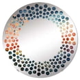 thumbnail image 2 of Designart "Blue Pink Mid Century Abstract Horizon" Abstract Polka Dot Round Wall Mirror - Abstract Oval Printed Decorative Mirror - Multiple Color Options, 2 of 5