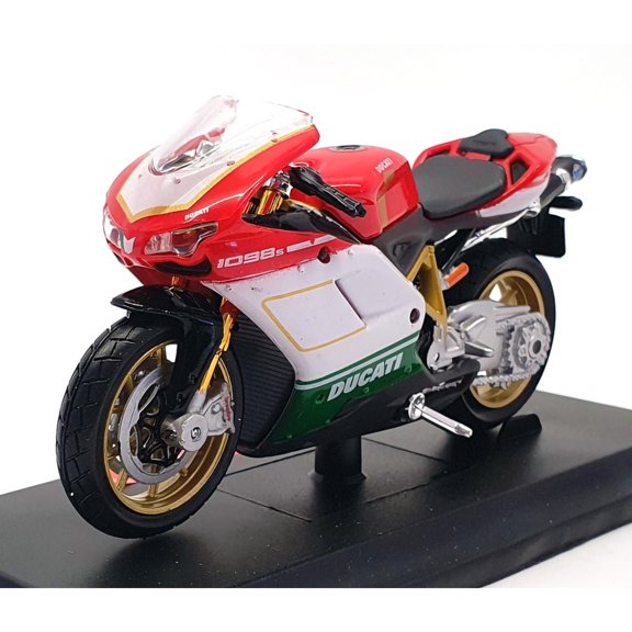 Ducati 1098S Motorcycle [1:18 scale in Red, White and Green]