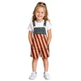 thumbnail image 3 of Kids American Flag Bibs Overalls Boys Girls 4th of July Outfits Adjustable Straps Coveralls Patriotic Romper Jumpsuit, 3 of 6