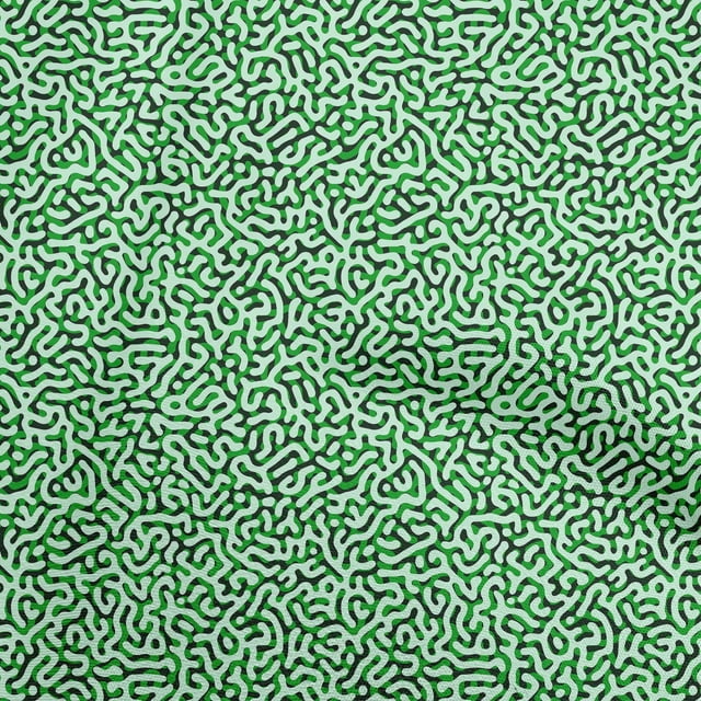 oneOone Cotton Poplin Green Fabric Abstract Craft Projects Decor Fabric Printed By The Yard 56 Inch Wide