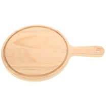 DEEPCRAFF 1Pcs Smooth Wood Board Pizza Tray for Chefs and Baking Khaki 30.5x20x1.3in