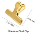 thumbnail image 2 of 4PCS Heavy Duty Stainless Steel Bag Clips, Durable Metal Paper Seal Grip, 2 of 6