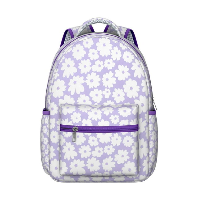 Botanical Flower Pattern Students Backpack Fashion School Backpack with Rustic Aesthetic, Adjustable Strap, Lightweight and Wear-Resistant for Student & Student