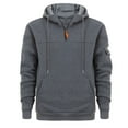 thumbnail image 1 of pstuiky camisas de manga larga para hombre, Sudadera deportiva holgada con capucha y cremallera de manga larga con bolsillo cálido para hombre top de hombre xl, 1 of 8