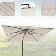 thumbnail image 6 of CHYVARY 8.2 x 8.2ft Patio Offset Umbrellas Outdoor Hanging Market Patio Umbrella, 50+ UV Protection Cantilever Outside Umbrellas for Yard, Pool and Deck,Begie, 6 of 6