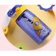 thumbnail image 4 of Cute Cartoon Children Transparent Plastic Leakproof Water Bottle Protable Sippy Cups(Blue Rocket), 4 of 4