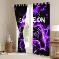 thumbnail image 3 of Castle Fairy Video Game Blackout Curtains Set of 2 (52x84 Each) for Teens Women Men,Abstract Orange Lightning Window Curtains,Gradient Gamer Curtains and Drapes,Super Cozy Room Decor, 3 of 6
