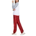 thumbnail image 3 of EYIIYE Family Matching Christmas Sleepwear, Christmas Tree Plaid Print Long-Sleeved Tops + Trousers/One-Piece Jumpsuit, 3 of 10