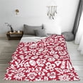 thumbnail image 5 of Pofeuu Red Flowers Print Ultra-Soft Micro Fleece Blanket,for Bed Or Sofa,All Season Throw Blankets Flannel Blanket-40"x30", 5 of 7