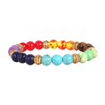 thumbnail image 1 of Pulsera de equilibrio 7 Chakra Reiki Piedra curativa Regalo Yoga Difusor de energía Oro, 1 of 8