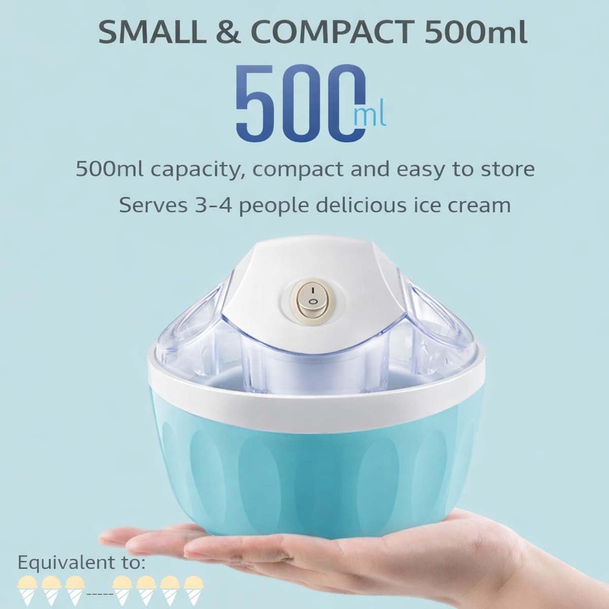 Small Home Mini Ice Cream Maker, 17oz Electric Gelato & Sorbet Machine Makes Serves 3 to 4, Just 15 Minutes,One-Touch Control,DIY Mini Ice Cream Maker with Pre-Freezer Bowl,Easy to Clean & Use (Pink)