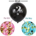thumbnail image 2 of Goodwill 36 Inch Baby Gender Reveal Balloon, Big Black Balloons x2 with Pink and Blue Heart Shape Confetti Packs for Boy or Girl - Baby Gender Reveal Party Supplies Decoration Kit, 2 of 5