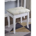 thumbnail image 3 of Roundhill Furniture Sanlo Wooden Vanity | Make Up Table and Stool Set | White, 3 of 5