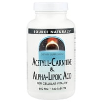 Source Naturals Acetyl L-Carnitine and Alpha Lipoic Acid 650 mg 120 Tablets