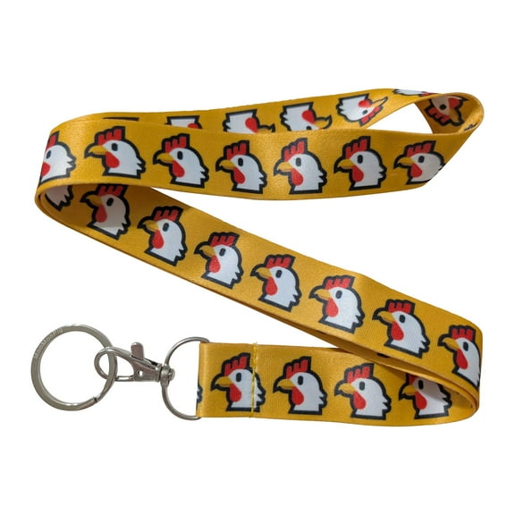 Chicken Face Yellow Keychain Lanyard