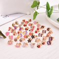 thumbnail image 3 of Juego de 20 pares de pendientes con clip, pendientes de corazón y flores, joyería para adolescentes y niñas, 3 of 4