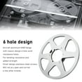 thumbnail image 3 of 1/4 10.5 Inch Empty Aluminum Alloy Take Up Reel to Reel Small Hub, Open Reel Takeup Reel, Universal Opening Machine Part Sound Tape Takeup Reel, 6 Holes for Nab, 3 of 7
