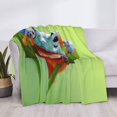 thumbnail image 3 of Fotbe Flying Frog On Branch Manta de Franela con Estampado, Manta Ultrasuave para Cama, Sofá, Auto, Hipoalergénica y Antibolitas-60"x50", 3 of 6