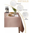 thumbnail image 2 of Chocolate Ombre Table Cloth, Modern Gradient Abstract Art Waterproof Tablecloth for Rectangle Tables, Reusable Washable Fabric Table Cover for Restaurant Kitchen Dining Tables 54"x108", 2 of 6