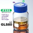 thumbnail image 2 of GL80 Screw Cap with 20mm Diameter PTFE membrane for gas filtration ,Liquid Media Cap with Sealing Ring for Lab Media,2pcs, 2 of 2