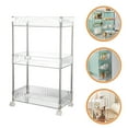 thumbnail image 1 of IFANLANDOR Movable Trolley Holder Multi-level Storage Rack with Wheels Plastic 1 Pcs, 1 of 8
