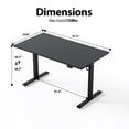 thumbnail image 6 of 47.2 Inch Electric Height Adjustable Standing Desk, Ergonomic Home Office Desk with Memory Preset, Sit to Stand Computer Desk with Hooks, Black, 6 of 10