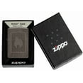 thumbnail image 4 of Zippo Lighter: Armor Engraved Flame Design - Black Ice 48569, 4 of 6