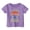 Purple, variant on Hiijoy Toddler Girls 100 Days of School T Shirt Letter Print Short Sleeved Graphic T-Shirt