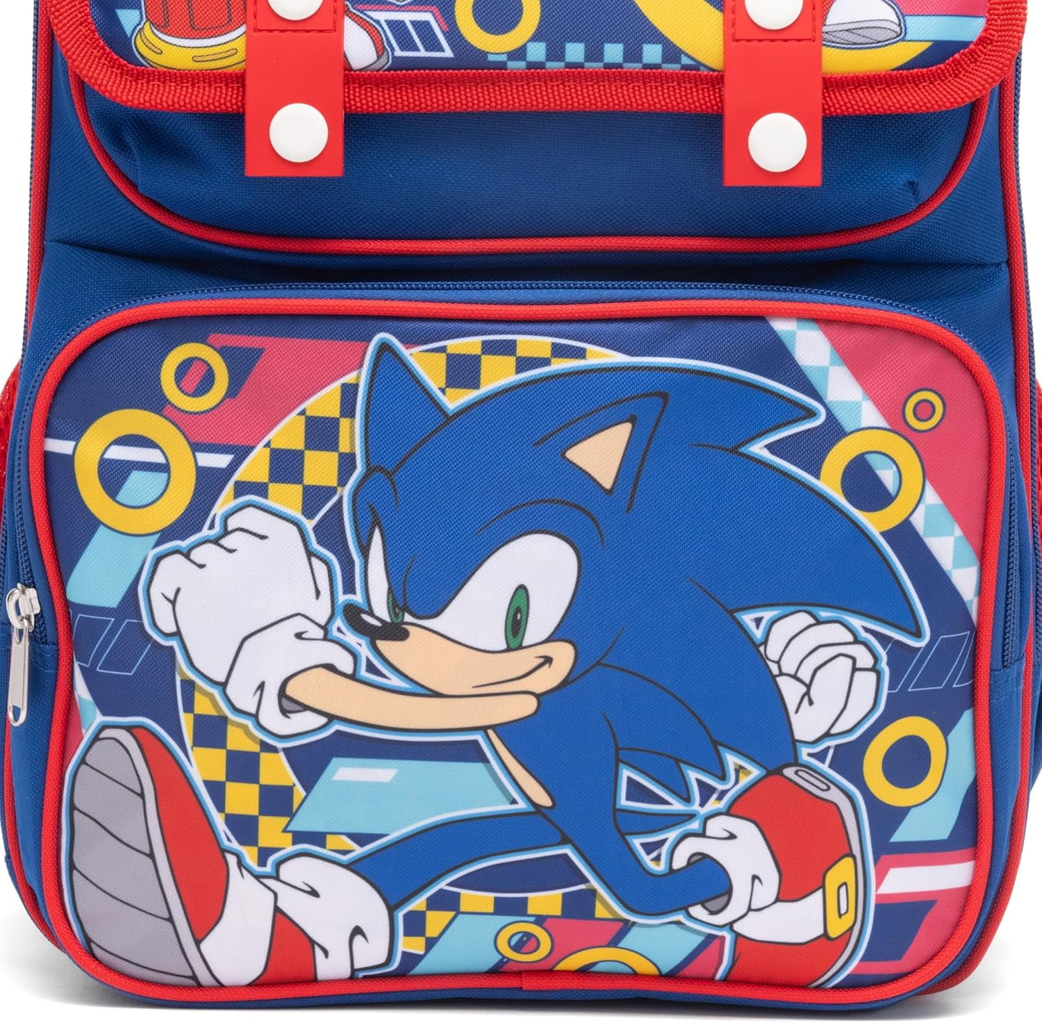 16" Sonic the Hedgehog Large School backpack with Padded Back and Adjustable Straps