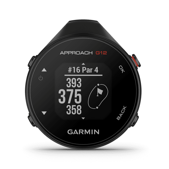 Garmin Approach G12, Clip-on Golf GPS Rangefinder, 42k  Preloaded Courses