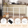 thumbnail image 6 of Freestanding retractable pet gate, four-panel folding indoor dog gate with support legs, adjustable width up to 48 inches, suitable for various doorways, puppy enclosure., 6 of 10
