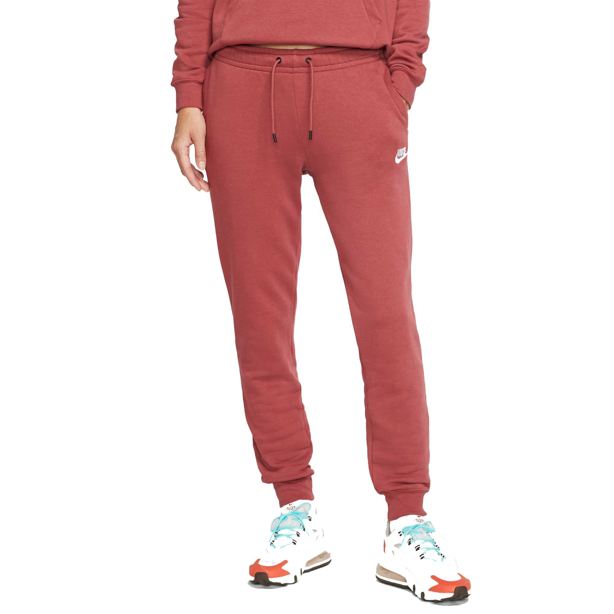 nike women's sportswear essential fleece jogger pants birch heather