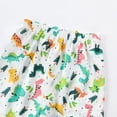 thumbnail image 5 of MEZZALL Boys Pajamas Sets Kids Soft Satin Cartoon Dinosaur Print Sleep Set Long Sleeve Lapel Button Tops Matching Full Length Pants Summer Loungewear Relaxed Fit Sleepwear, 5 of 8