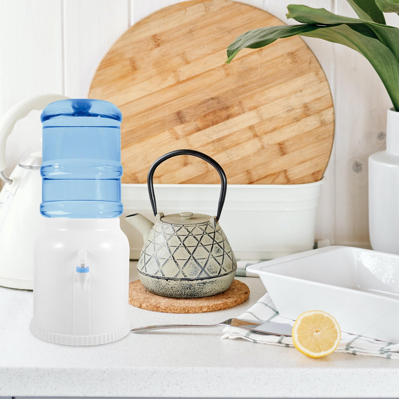 PAMINGONO Portable Countertop Water Dispenser Cooler, Compact White Design, Easy to Use, Ideal for Home and Office, 1 Piece