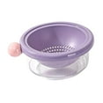 thumbnail image 3 of WeiLaiKeQi Kitchen Strainer Colander Bowl Berry Pasta Salad 2 in 1 Kitchen Colander Set Violet 24x10.5cm, 3 of 9
