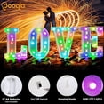 thumbnail image 3 of Lámpara LED Pooqla con forma de letra V, batería, 18 colores, mando a distancia, 3 of 6
