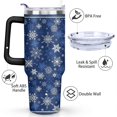 thumbnail image 2 of Winter - Snowflake 40 OZ Tumbler Cup with Lid and Straw Gifts for Mom Friend Sister Grandma, 2 of 6