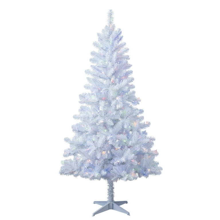 Holiday Time 6.5' Pre-Lit White Madison Pine Artificial Christmas