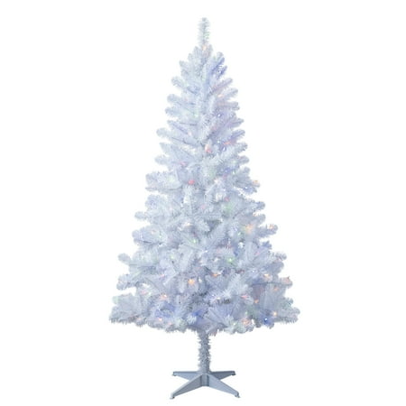 Holiday Time 6.5 Pre-Lit White Madison Pine Artificial Christmas Tree Color-Changing LED Lights
