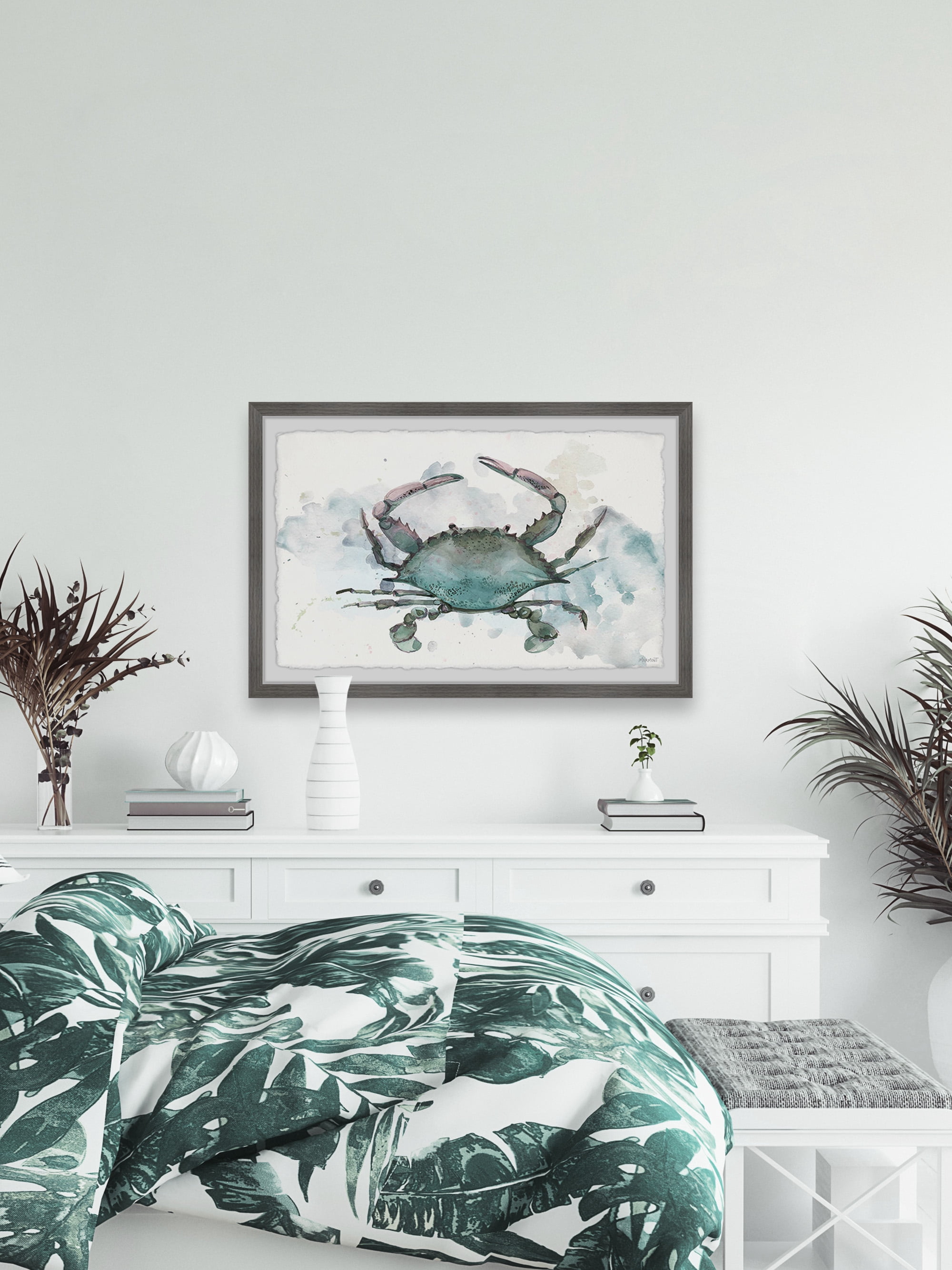 Crabby 30.00 in x 20.00 in Framed Painting Art Prints, by Marmont Hill
