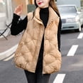 thumbnail image 5 of Spring Saving GaThRRgYP Womens Coats Clearance,Fashion Women Pocket Coat Long Jacket Winter Sleeveless Down Cotton Waistcoat, 5 of 8