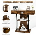 thumbnail image 5 of Gymax Console Sofa Table w/ Drawer and 2-Tier Shelves for Entryway Living Room Rustic Brown, 5 of 10