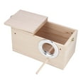 thumbnail image 1 of Nido De Pájaros, Caja De Cría, Accesorios Para Jaula Para Loros, Hechos De Material De Buena , Apertura De Borde De Metal, Fácil De Ver O Limpiar, Con Soporte, Adecuado, 1 of 7