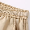 thumbnail image 5 of Men's Stretch Cargo Shorts Elastic Waistband Drawstring Shorts Pants Loose Fit Hiking Outdoor Lightweight Work Big and Tall Camo Cargo Pants Multi-Pocket Quick Dry Bottom,Khaki L, 5 of 5