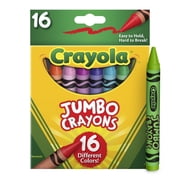 Crayola Jumbo Crayons, 16 Count Assorted Colors, School and Craft Supplies