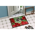 thumbnail image 2 of Carolines Treasures CK1317MAT American Akita Poinsettas Door Mat Indoor Rug or Outdoor Welcome Mat 18x27 Doormat  27"L x, 2 of 4