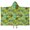 Rooster and House Green Pattern, variant on Rooster and Sunflower Green Pattern Hooded Bath Towel Wrap for Teens Ages 3 To 12, Soft Lightweight Quick Dry Microfiber Bath Beach Pool, 60"x35"