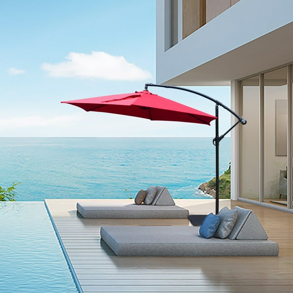Abble 10' Cantilever Umbrella Red
