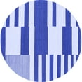 thumbnail image 1 of Ahgly Company Machine Washable Indoor Round Abstract Blue Modern Area Rugs, 4' Round, 1 of 4